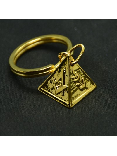 Breloc Însemne Masonice Piramidă Gold