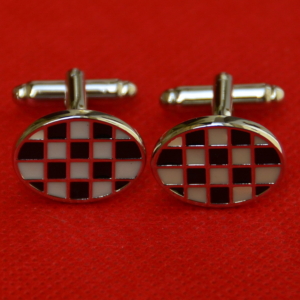 Butoni camasa Oval Pavaj Mozaic Silver