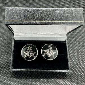 Butoni camasa insemne masonice"Round Black"